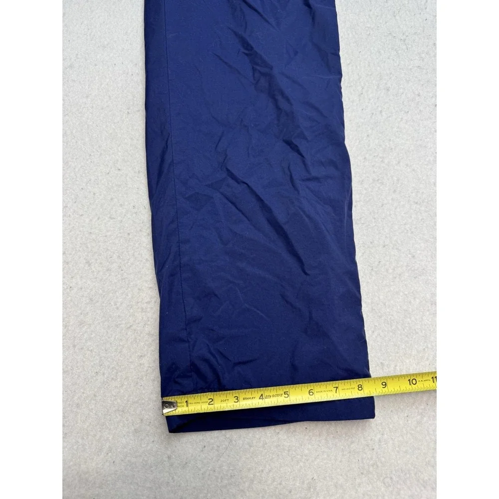 VTG Adidas Track Pants Mens Large Blue Nylon 3 Stripe Lined Zip Ankle Athletic